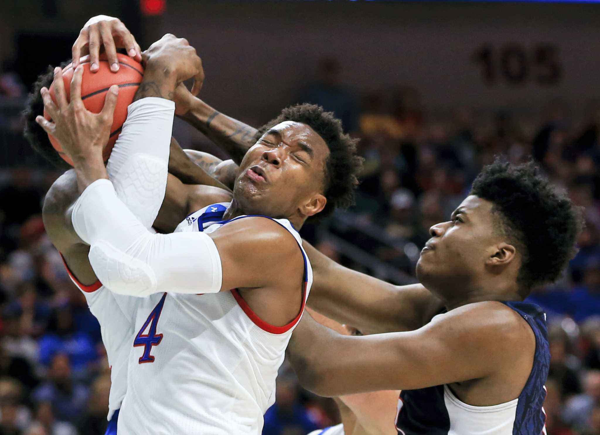 Uconn Hand Sign Kansas hand UConn first NCAA loss under Ollie