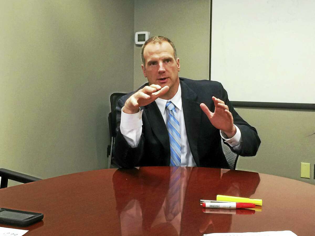 Joe Delong, executive director of the Connecticut Conference of Municipalities, is seen during a recent editorial board meeting with Digital First Media staff. Chris Powell argues that CCM mistakes Connecticut’s impoverished cities for a problem of tax policy.