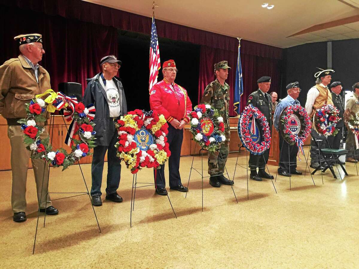 Local residents gathered together Wednesday, as a ceremony marking the Veterans Day holiday was held in the Coe Memorial Park Civic Center.