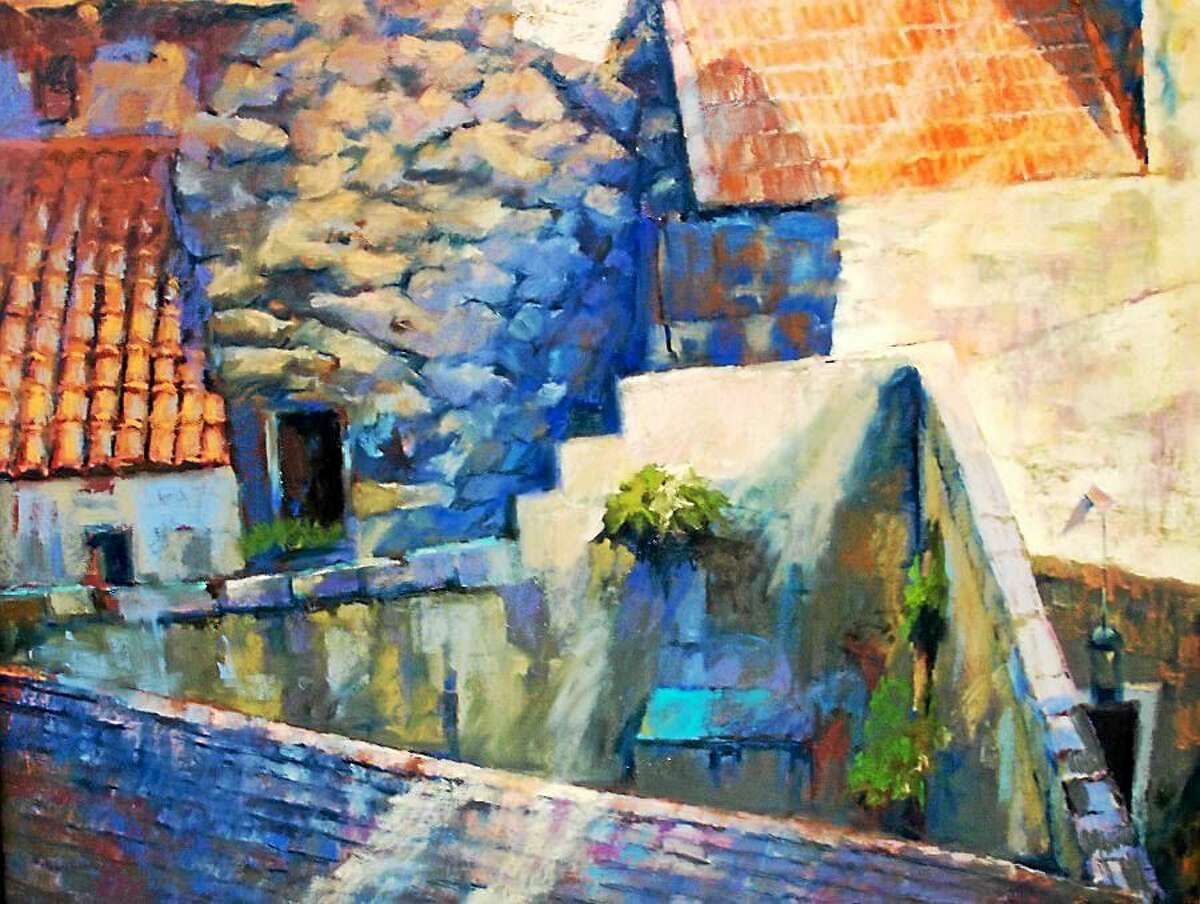 Contributed photo Montfrin Rooftops pastel 36inx40in by Frank Federico.