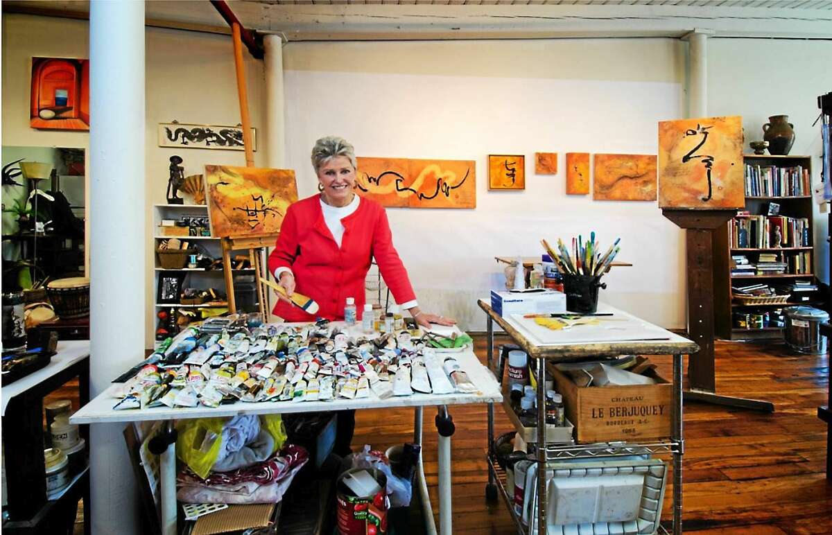 Contributed photo Gay Schempp in her studio at Mad River Lofts Gallery in Winsted.