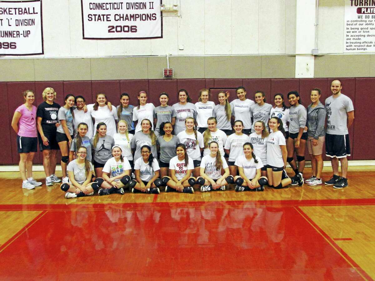 Torrington’s girls volleyball team and coaches dig for gold against children’s cancer at Friday’s 6 p.m. match against Naugatuck. Fans are asked to bring new toys or monetary donations for the Connecticut Children’s Medical Center in Hartford.
