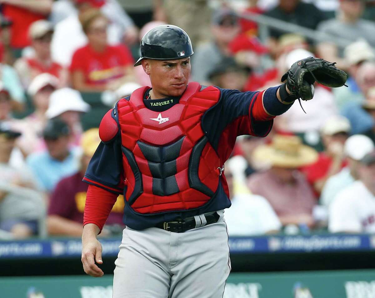 Catcher Christian Vazquez and the Boston Red Sox shut out the St. Louis Cardinals 3-0 on Monday in Jupiter, Fla.