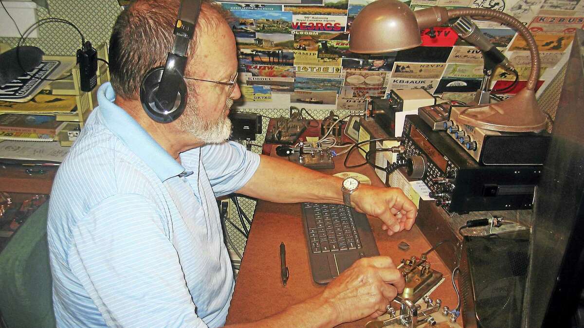 Photos by John Torsiello Lee Collins at his ham radio.