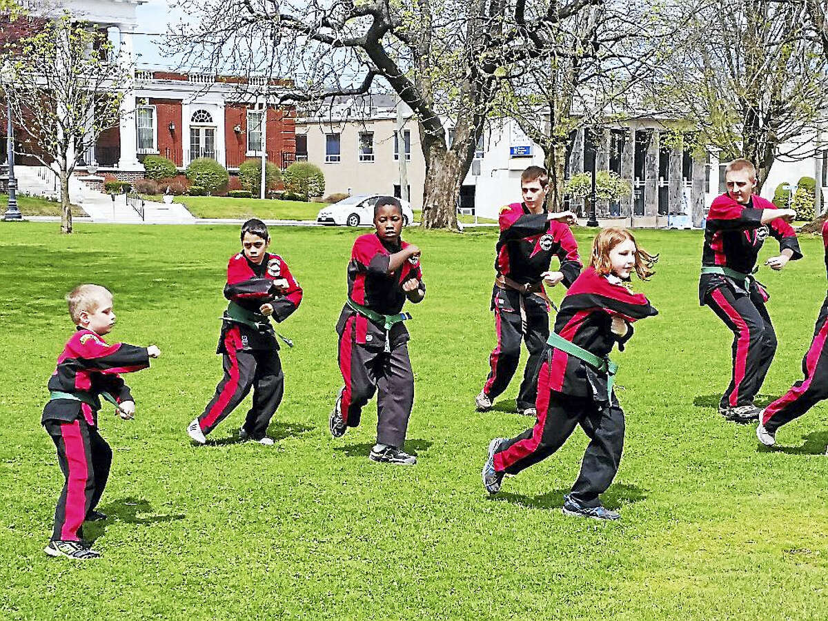 N.F. ambery Students from Torrington Family Kempo, a local martial arts school, demonstrated their skills at the Torrington Conservation Commission’s Earth Day Celebration on Saturday morning.