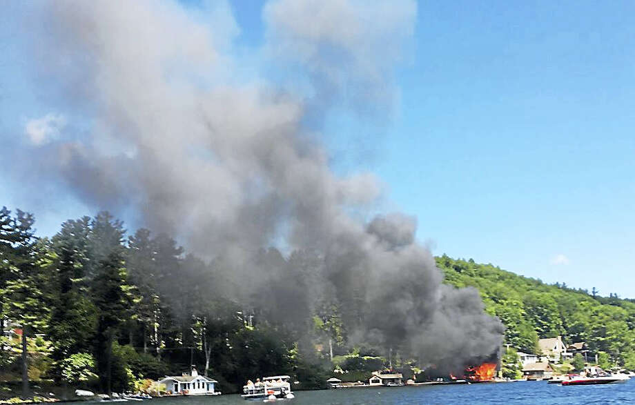 Summer cottage a total loss after fire near Highland Lake in Winsted