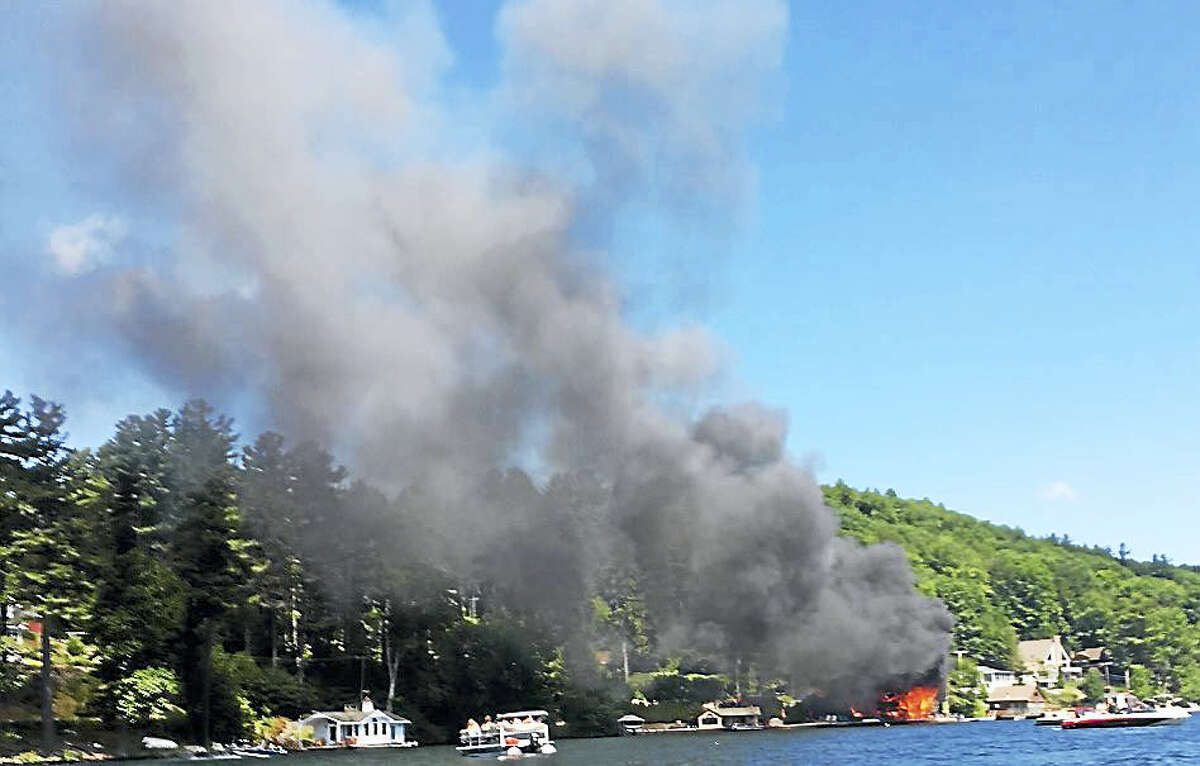 A summer cottage on the west shore of Highland Lake in Winsted will have to be torn down after a fire broke out there Sunday, officials said.