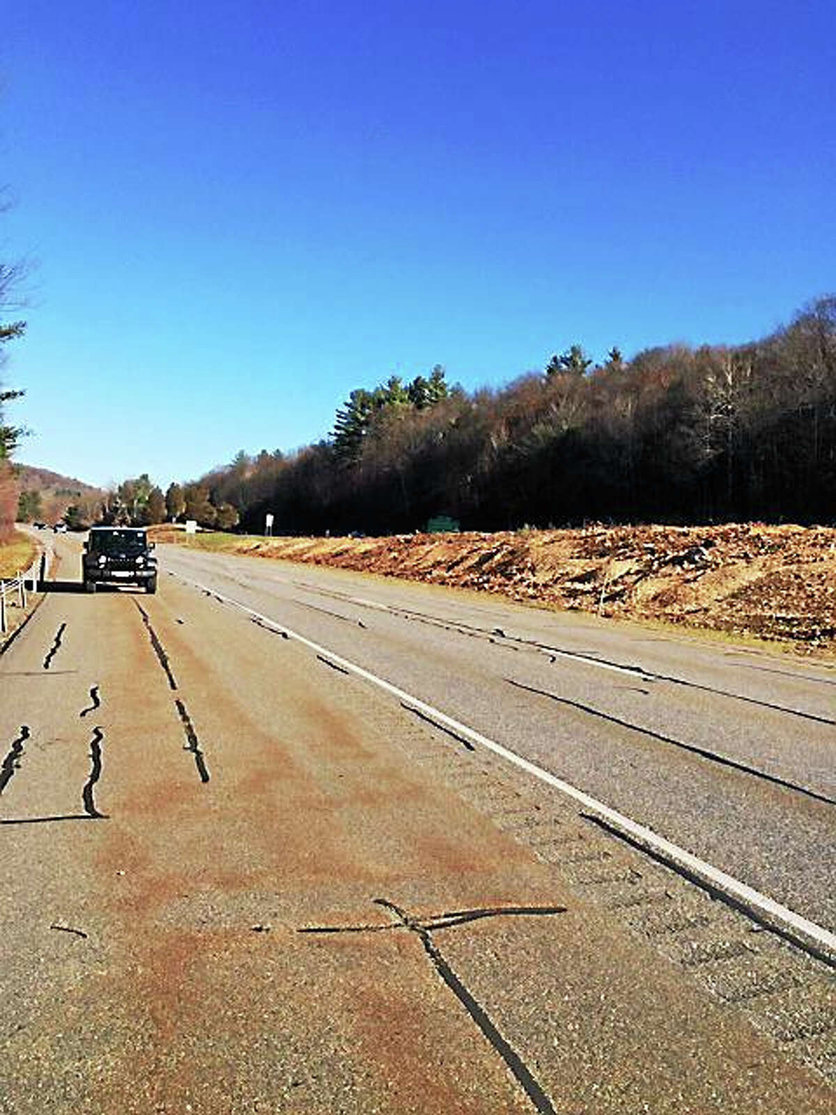 State Sen. Kevin Witkos wants answers from state Department of Transportation regarding the clear-cutting of trees in the Route 8 median between Winsted and Torrington.