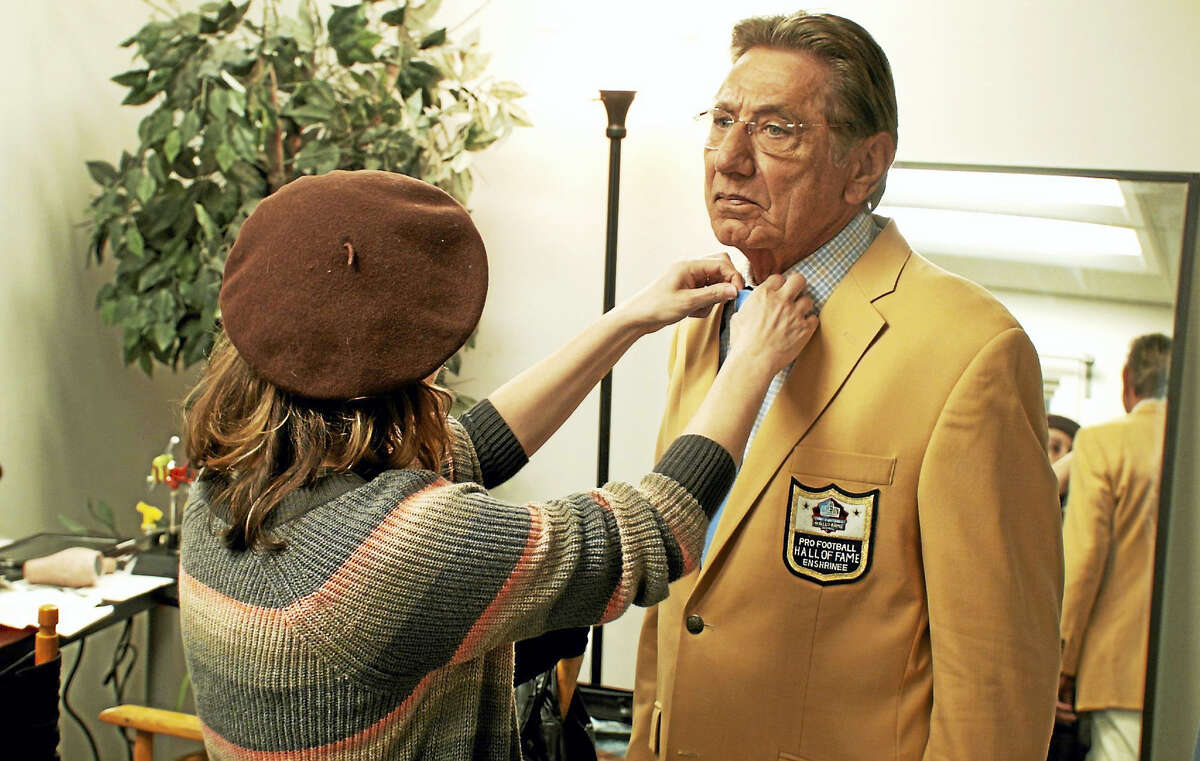 Hall of Famer Joe Namath is prepared for filming “A Game for Life” in Los Angeles. “A Game for Life,” a cutting-edge, multi-sensory immersive theater including holographic representations of Hall of Fame legends Joe Namath, George Halas and Vince Lombardi, is set to open at the Pro Football Hall of Fame in mid-July.