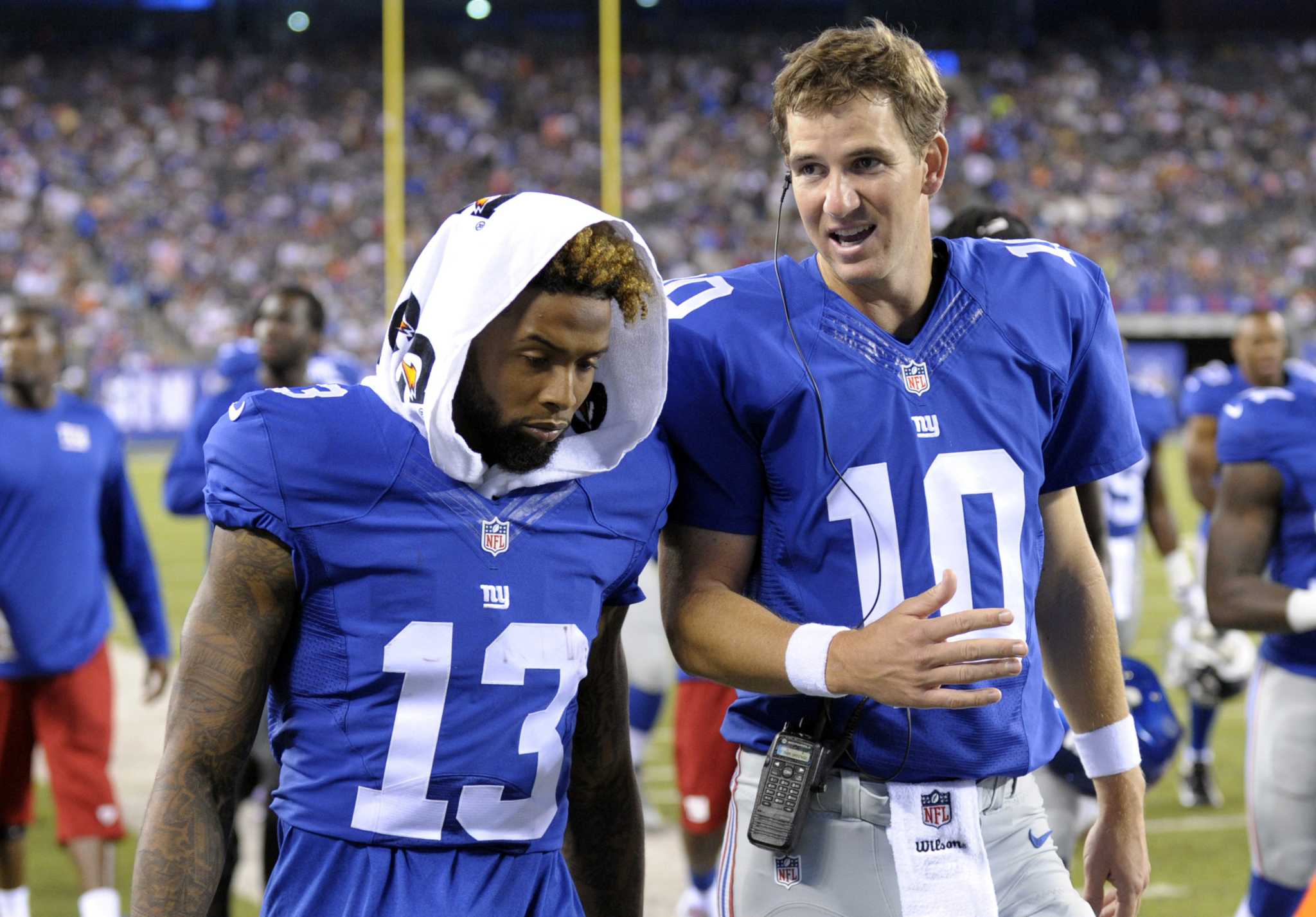 Giants' Odell Beckham Jr., Texans' Hopkins face off