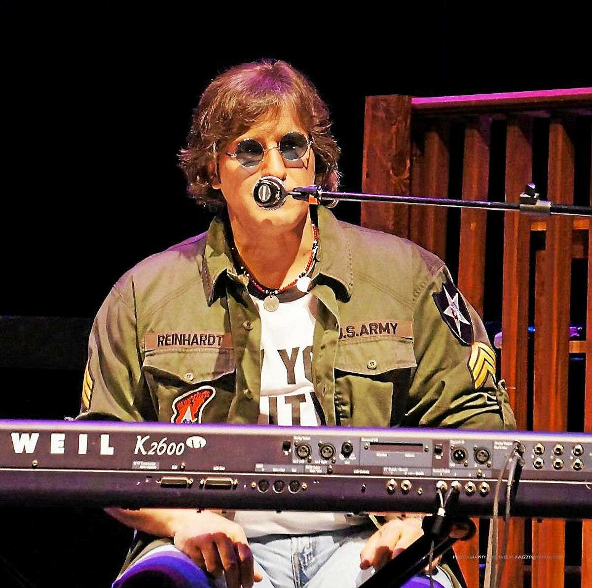 Contributed photos “In My Life: The John Lennon Tribute” faithfully recreates the sounds, stories, and songs of John Lennon, performed by Carlo Cantamessa. The tribute show will be held at New Milford High School's theater April 25.
