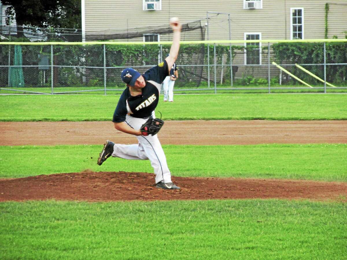 Torrington starter Colby Tollison went five and two-thirds strong innings of a pitcher’s duel long before the roof fell in on the Titans Sunday night in the 10th inning.