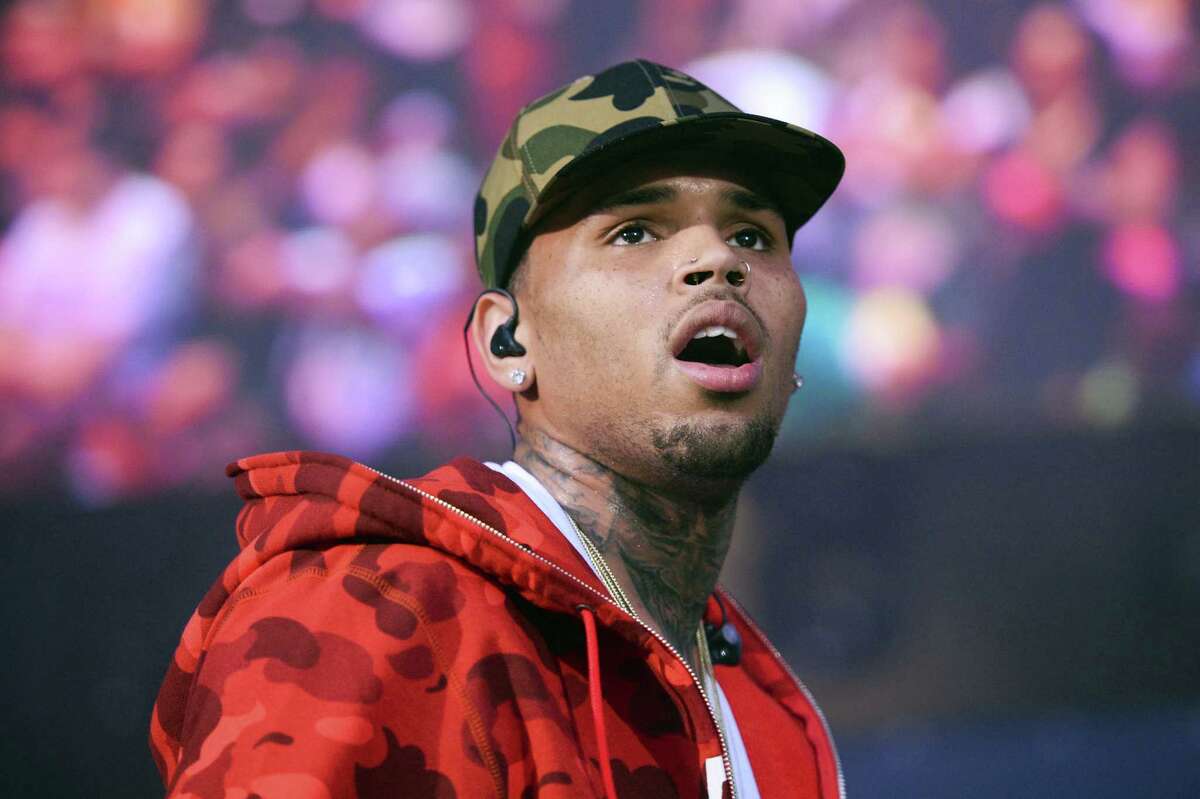 Rapper Chris Brown performs at the 2015 Hot 97 Summer Jam at MetLife Stadium in East Rutherford, N.J. last year. Authorities said officers responded to singer Brown’s Los Angeles home early Tuesday, Aug. 30, 2016, after a woman called police seeking assistance.