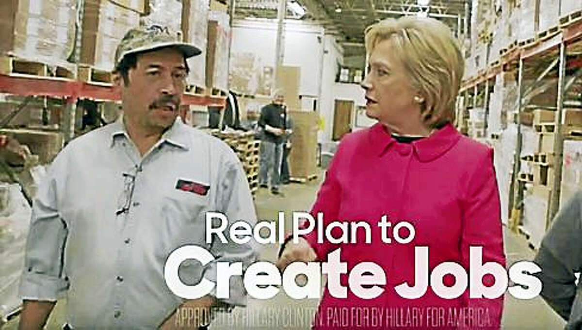 Screenshot of Clinton ad