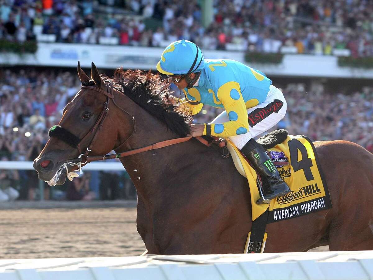 American Pharoah, with Victor Espinoza riding, easily won the Haskell on Sunday.
