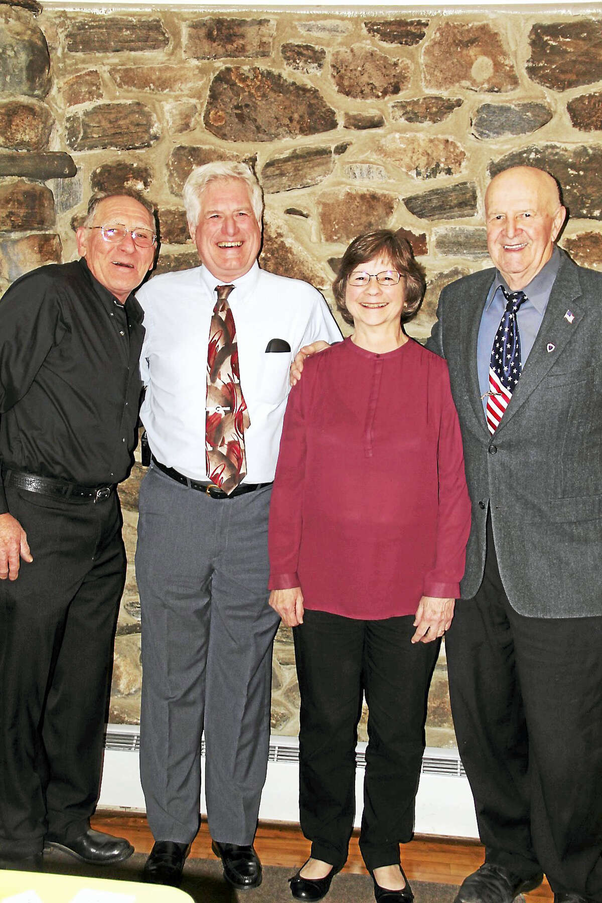 Photo by Anita Garnett From left are award recipients Art Melchyer, Peter and Noreen Marchand and Moe Gabelmann.