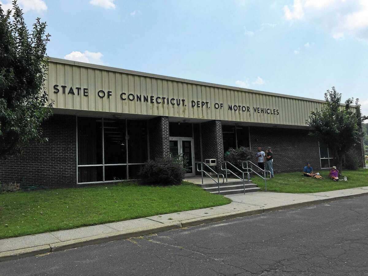 Outside the Winsted DMV office.