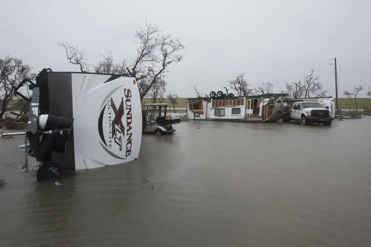 texas hurricane aftermath videos