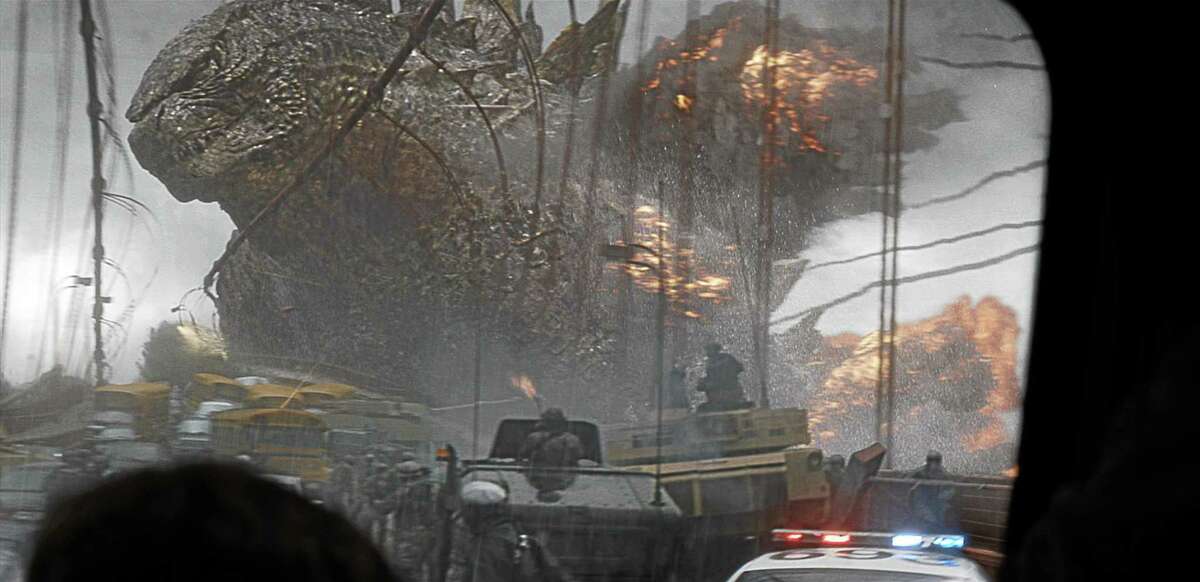 This film image released by Warner Bros. Pictures shows a scene from “Godzilla.”