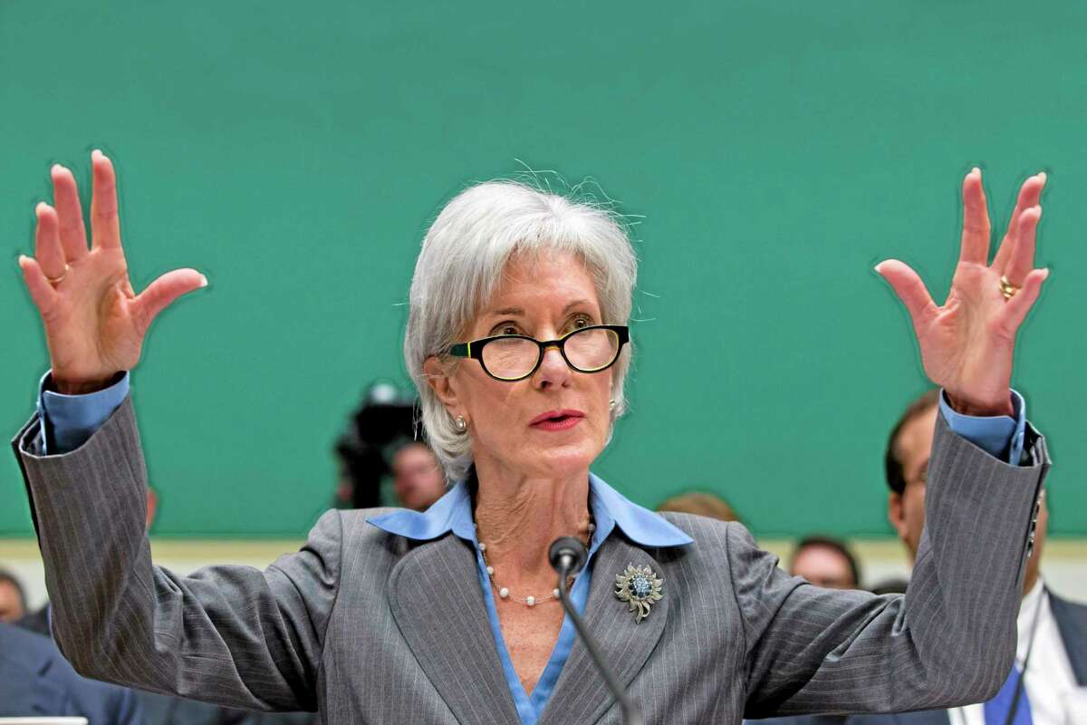 Health and Human Services Secretary Kathleen Sebelius gestures while testifying on Capitol Hill in Washington, Wednesday, Oct. 30, 2013, before the House Energy and Commerce Committee hearing on the difficulties plaguing the implementation of the Affordable Care Act. The Obama Administration claims the botched rollout was the result of contractors failing to live up to expectations – not bad management at HHS. As the public face of President Barack Obama's signature health care program, Sec. Sebelius has become the target for attacks over its botched rollout with Republicans, and even some Democrats, calling for her to resign. (AP Photo/J. Scott Applewhite)
