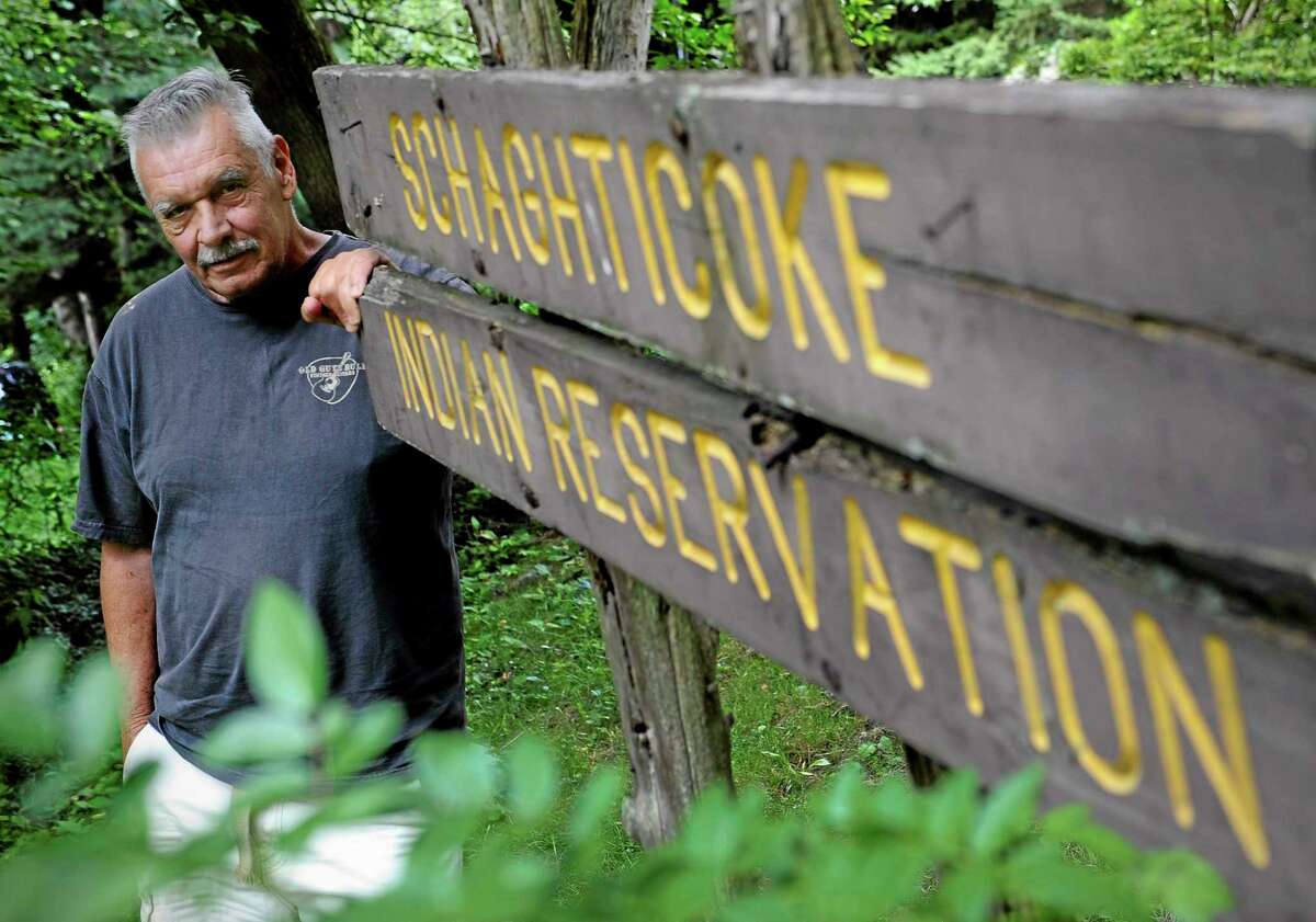 In this Aug. 7, 2013, photo, Alan Russell, chairman of the Schaghticoke tribe stands on the reservation land in Kent, Conn. A rule change proposed by the Bureau of Indian Affairs could make dozens of American Indian tribes across the country newly eligible for federal recognition by requiring that they demonstrate continuity since only 1934, and not since “first contact.”
