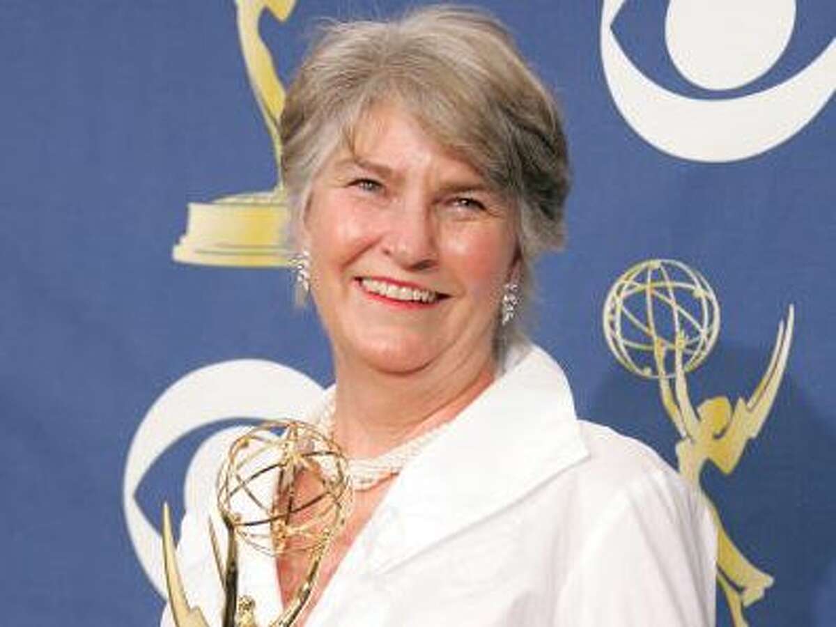 Producer Rebecca Eaton poses with Emmy for Outstanding Miniseries in the press room at the 57th Annual Emmy Awards held at the Shrine Auditorium on September 18, 2005 in Los Angeles, California.