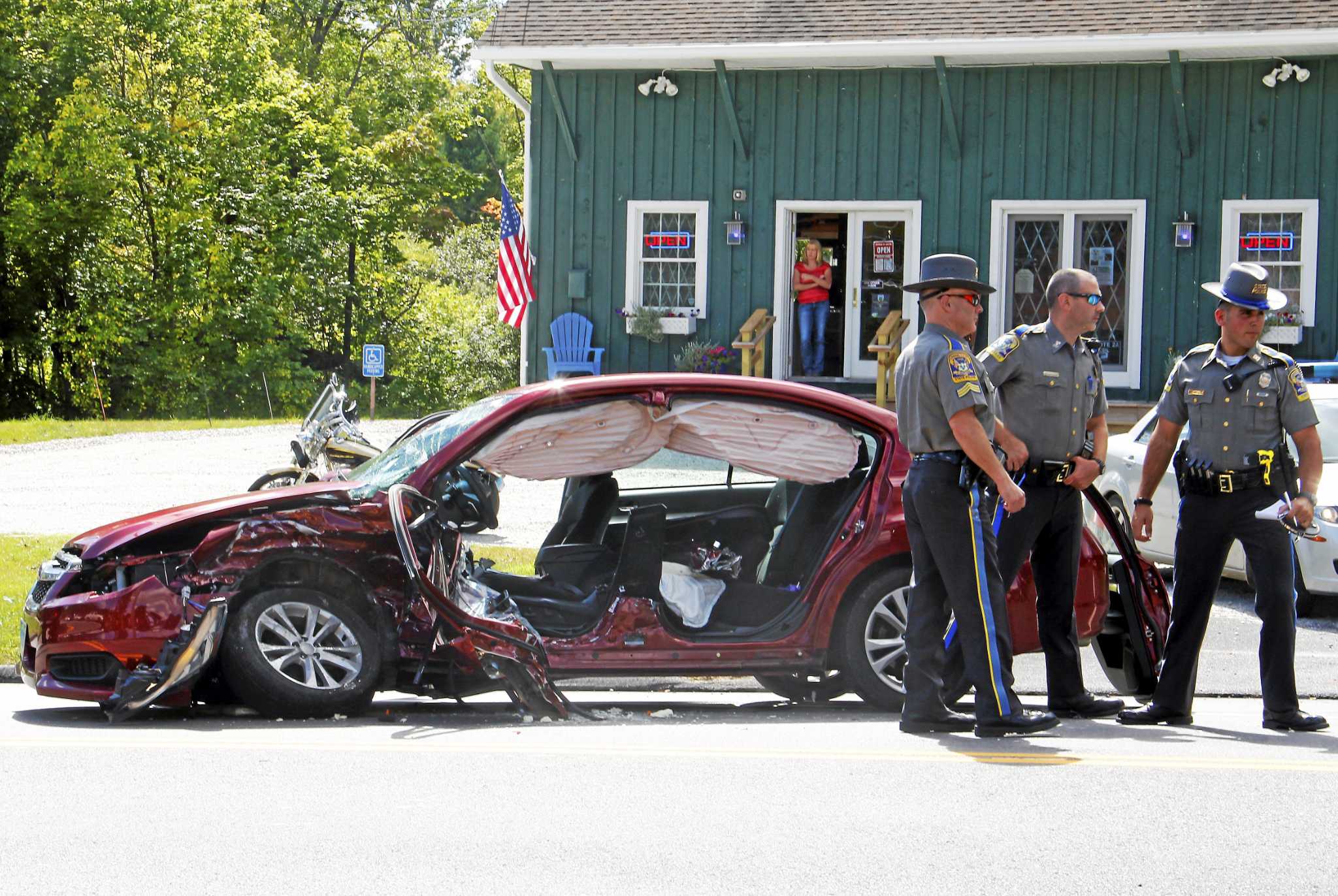 Two hospitalized after Goshen twocar crash on Route 4