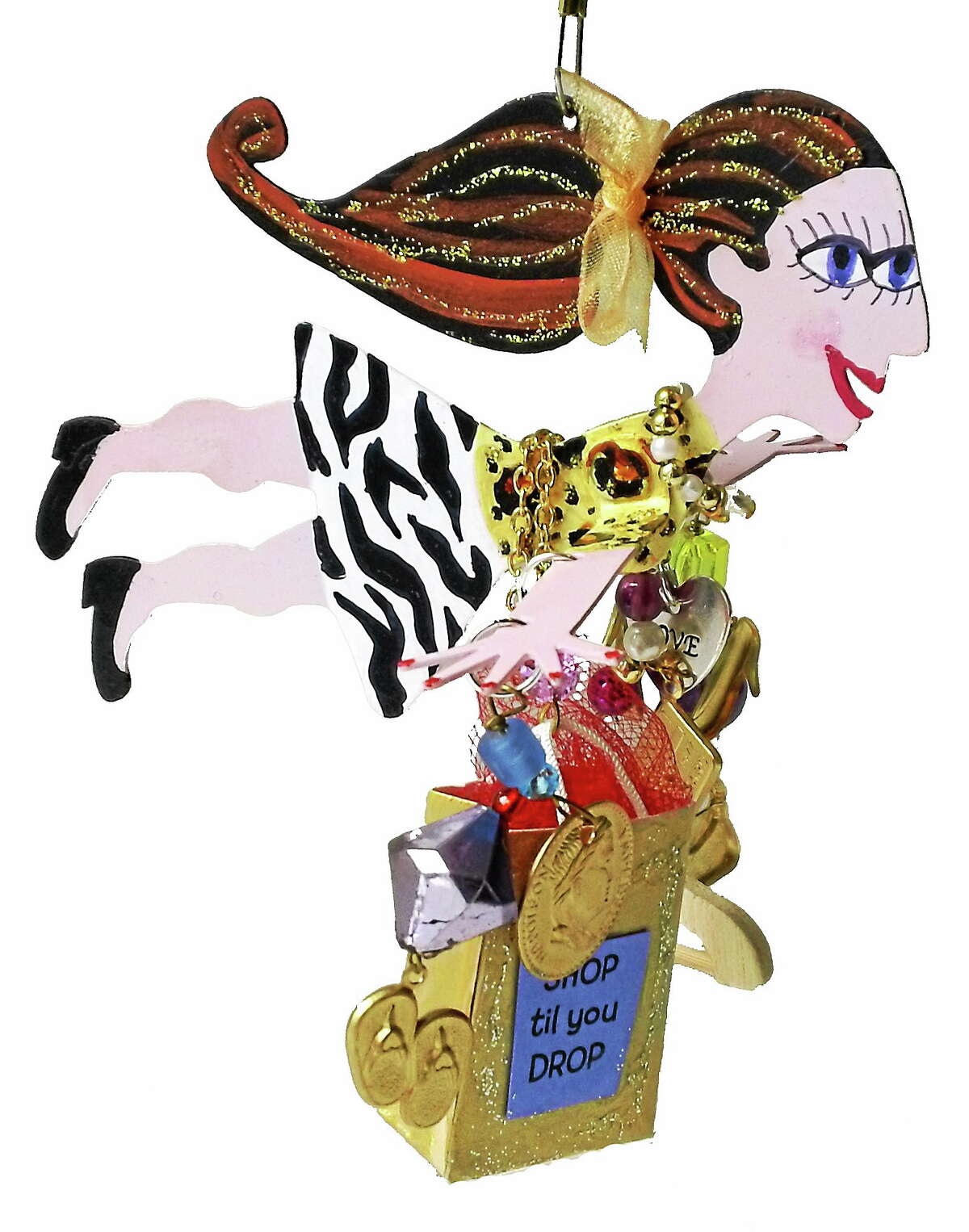 Submitted Photo. One of Karen Rossi's Fanciful Flights pieces. This one is called Lady Madonna Shopper.