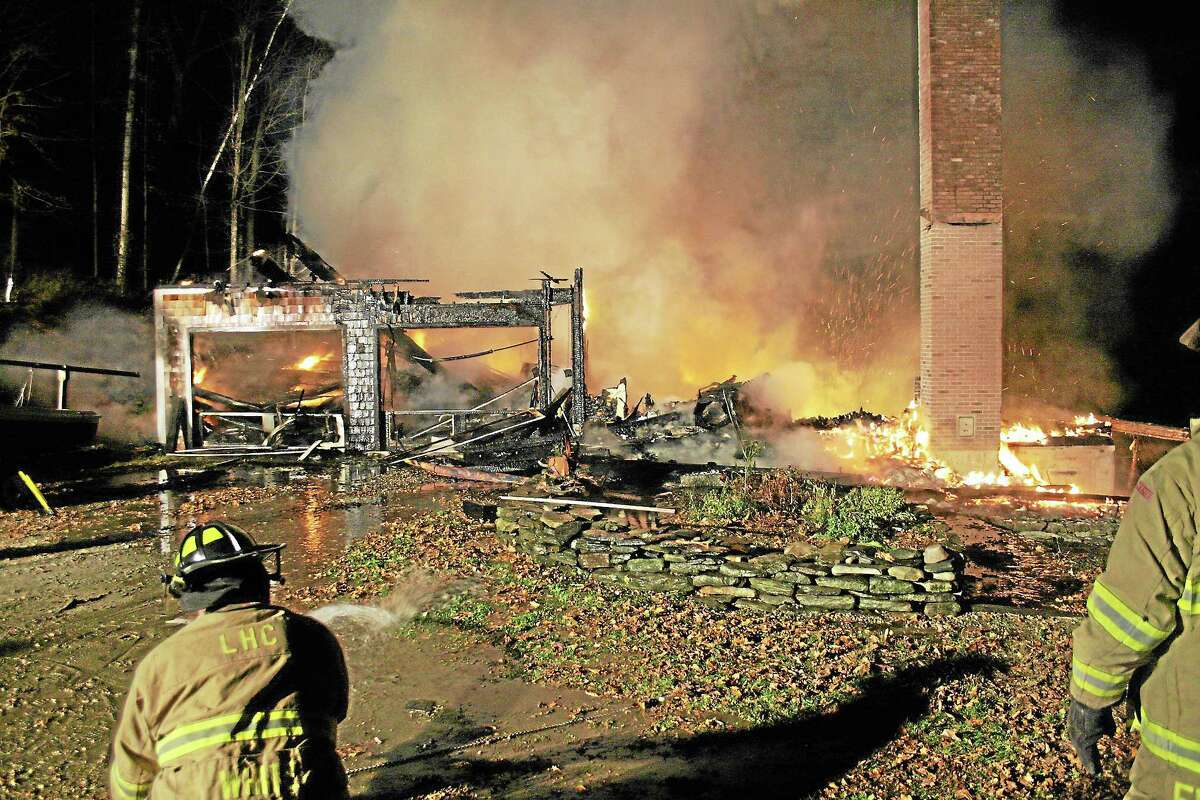 The scene of an early morning fire that left one dead and destroyed a two-story home in Salisbury on Monday, Oct. 28.