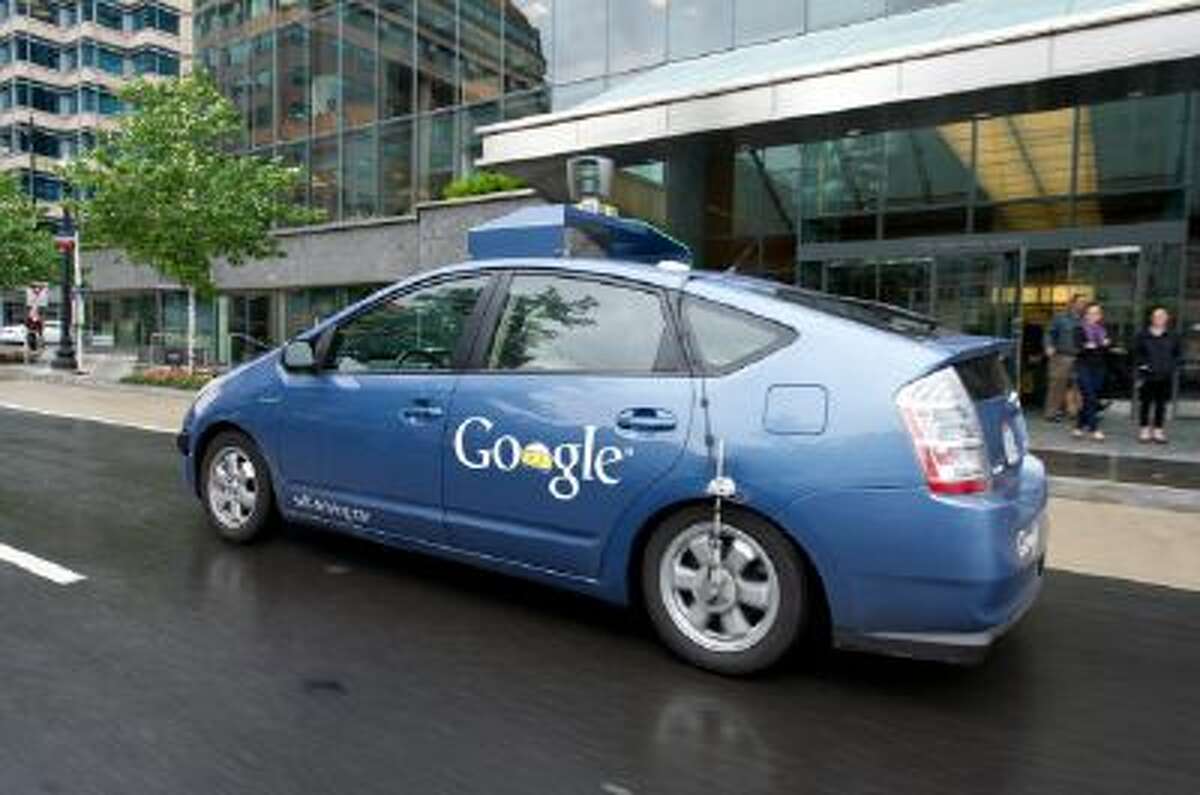The Google self-driving car maneuvers through the streets of in Washington, DC May 14, 2012.