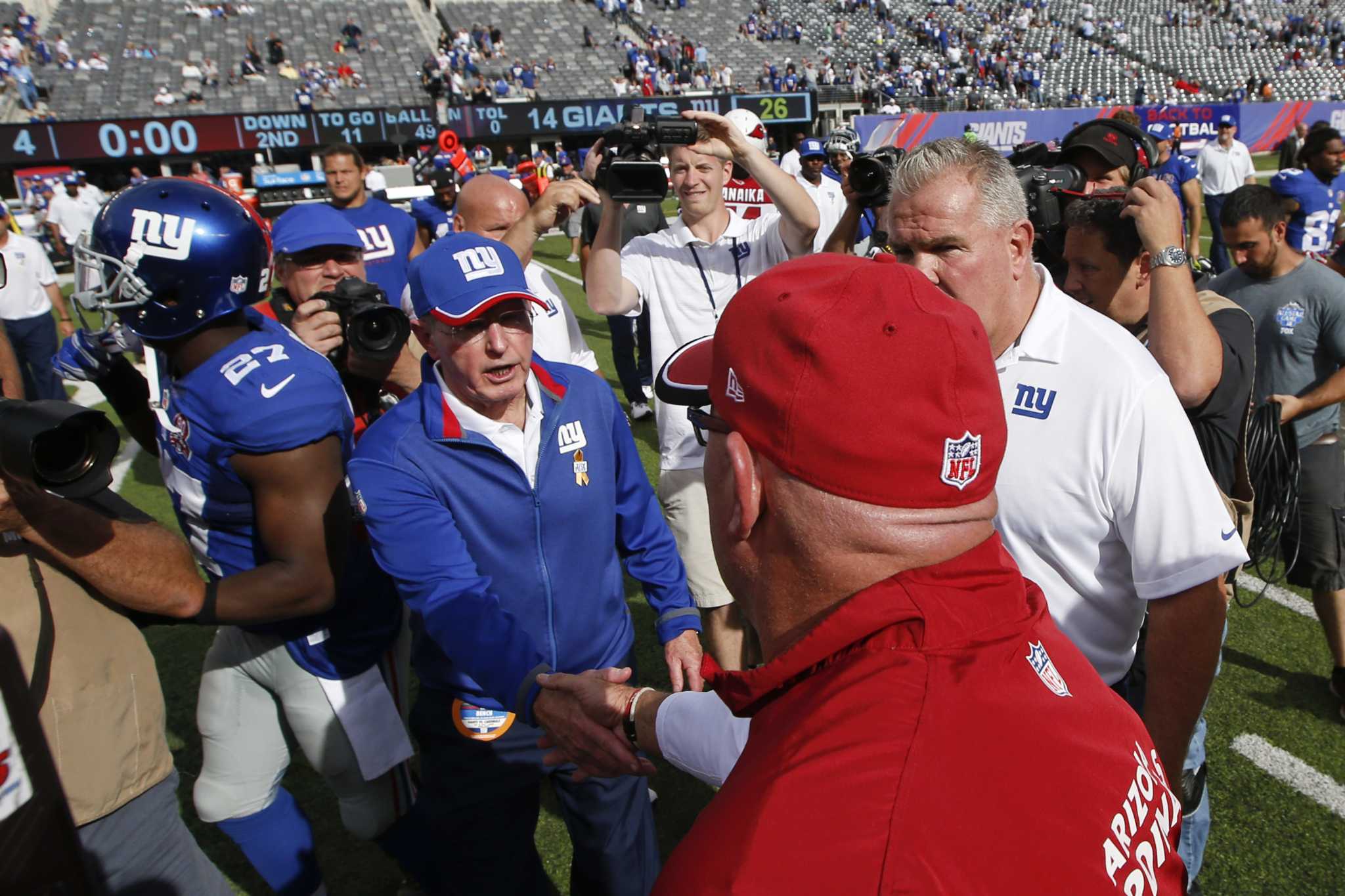 Tom Coughlin takes blame for Giants slow start, believes in team