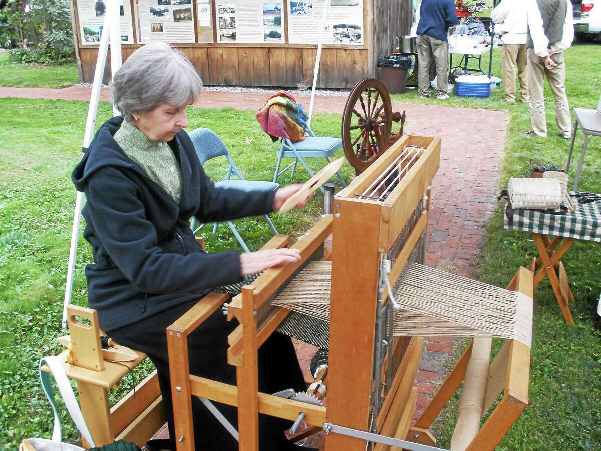 Stephen Underwood/Register Citizen Hand looming and other skills were displayed by experienced craftspeople during Old Barkhamsted Day on Sunday.