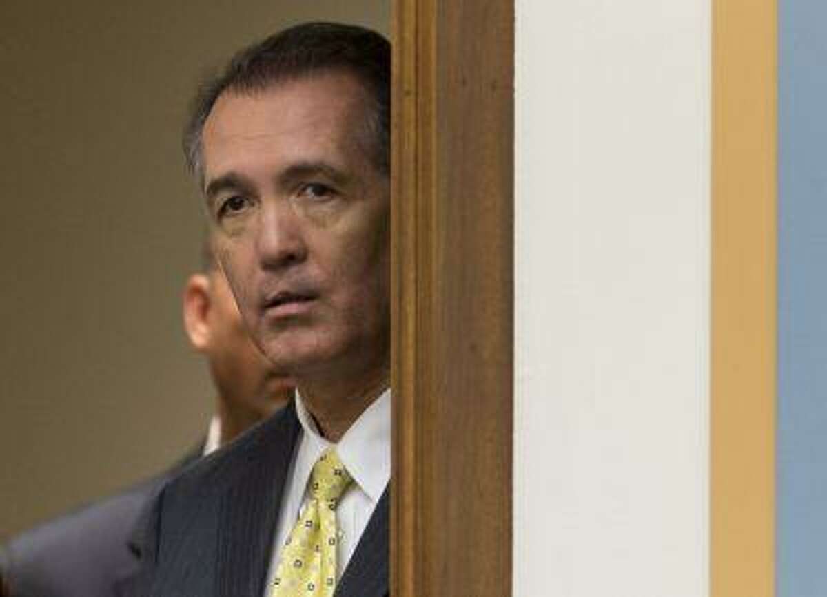 Rep. Trent Franks, R-Ariz. watches a House Judiciary Committee hearing on Capitol Hill in Washington, Tuesday, June 18, 2013, to discuss the Strengthen and Fortify Enforcement Act. Republicans in the House of Representatives on Tuesday make their most concerted effort of the year to change U.S. abortion law with legislation that would ban almost all abortions after a fetus reaches the age of 20 weeks. (AP Photo/Carolyn Kaster)