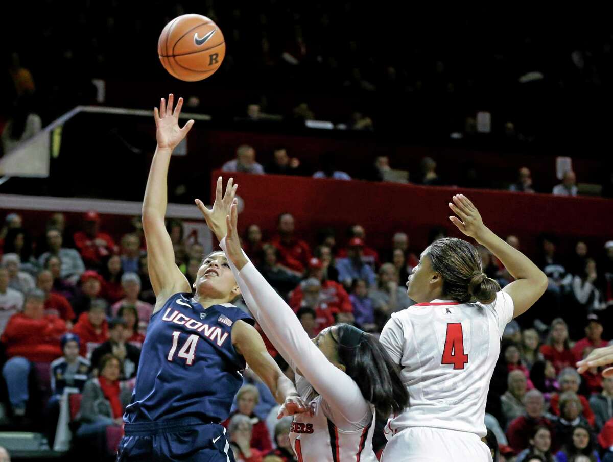 UConn guard Bria Hartley set a career high with 30 points against Rutgers on Saturday.