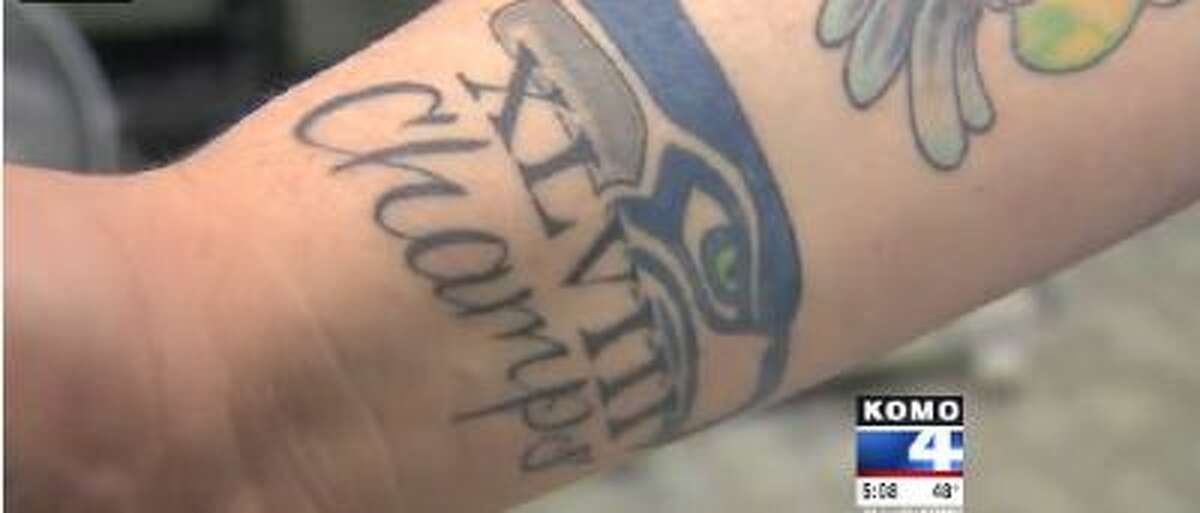 Seattle Seahawks fan Tim Connors already has a Super Bowl champs tattoo.