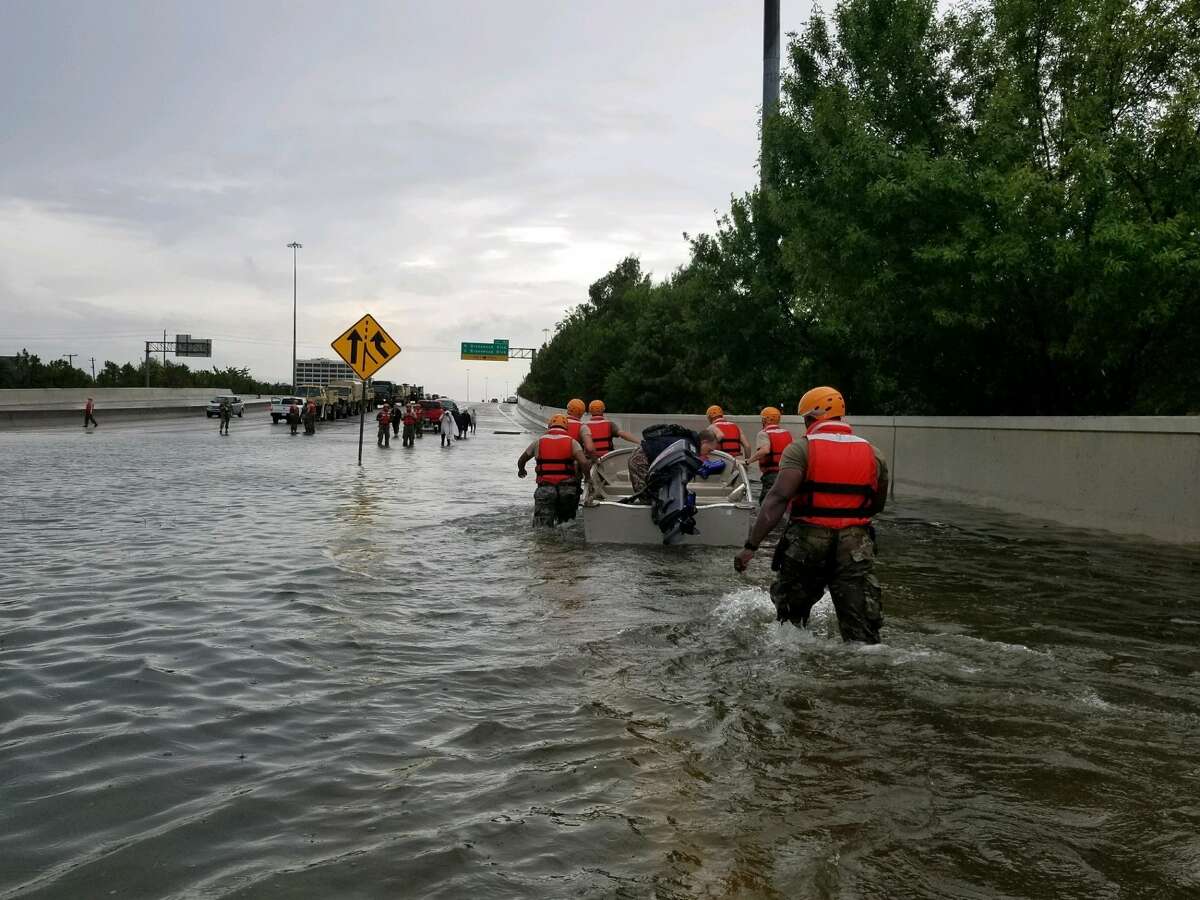 Texas National Guard soldiers arrive in Houston, Texas to aid citizens in heavily flooded areas from the storms of Hurricane Harvey. (Photos by Lt. Zachary West , 100th MPAD)