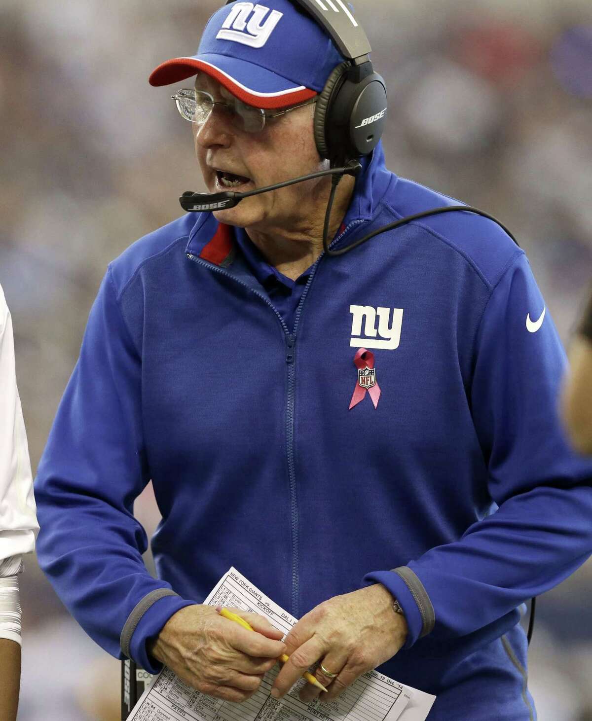 Giants head coach Tom Coughlin.