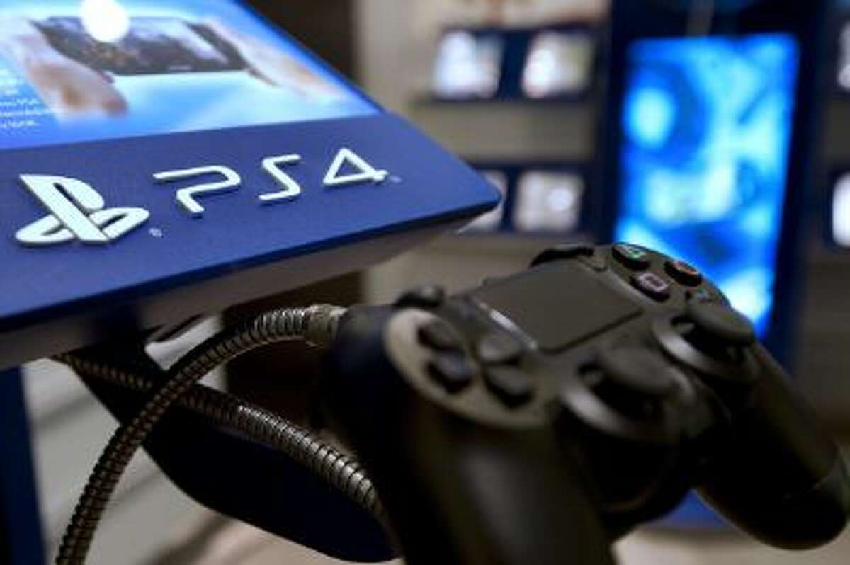 This Nov. 29, 2013, picture taken in a Parisian store shows the joystick of the new Sony Playstation 4 video game console.
