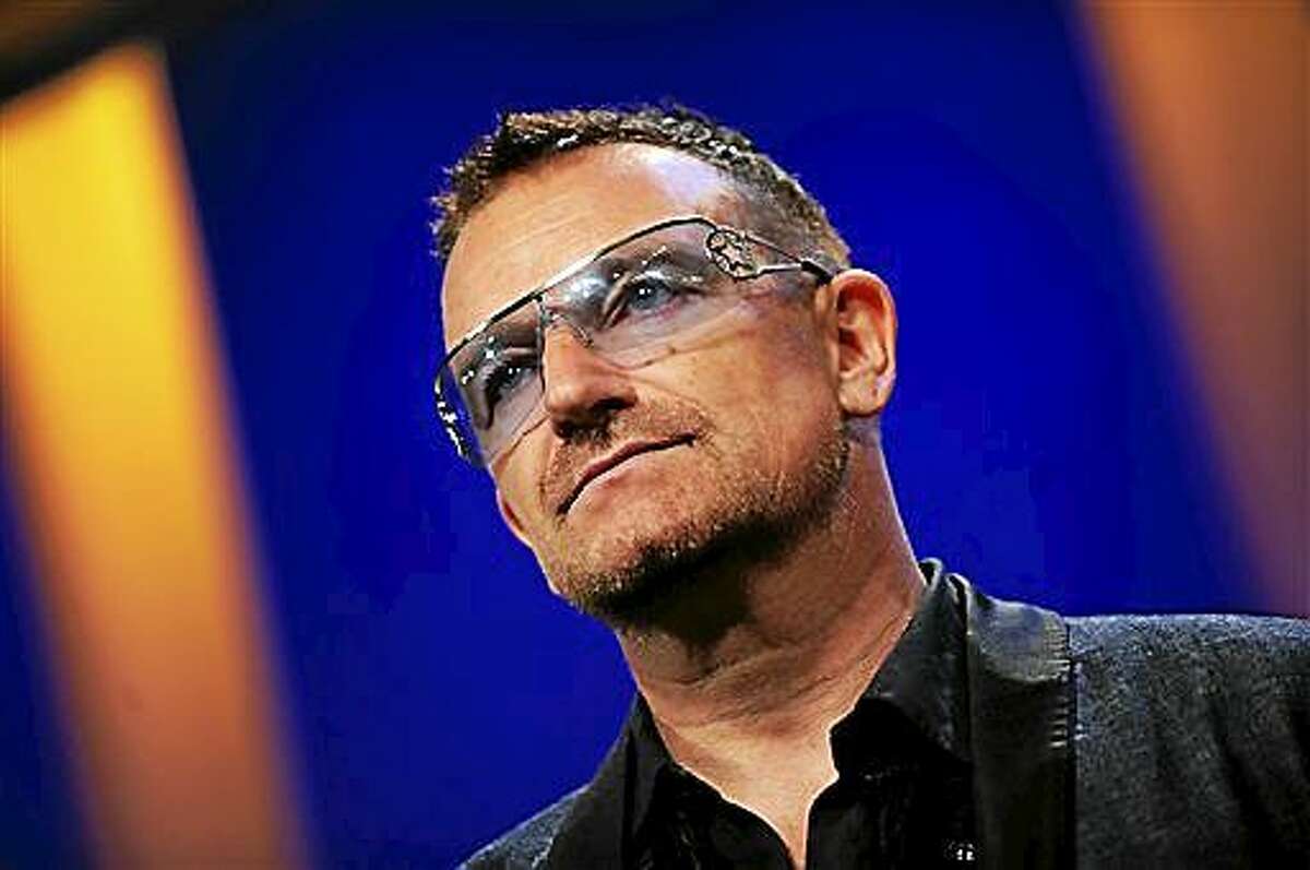 U2’s Bono attends the 2009 Clinton Global Initiative Annual Meeting in New York.