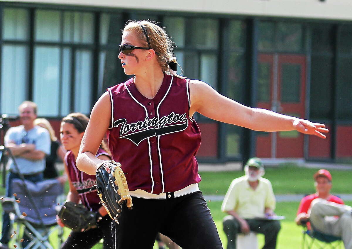 Torrington’s Sydney Matzko struck out 11 batters in the Red Raiders’ win.