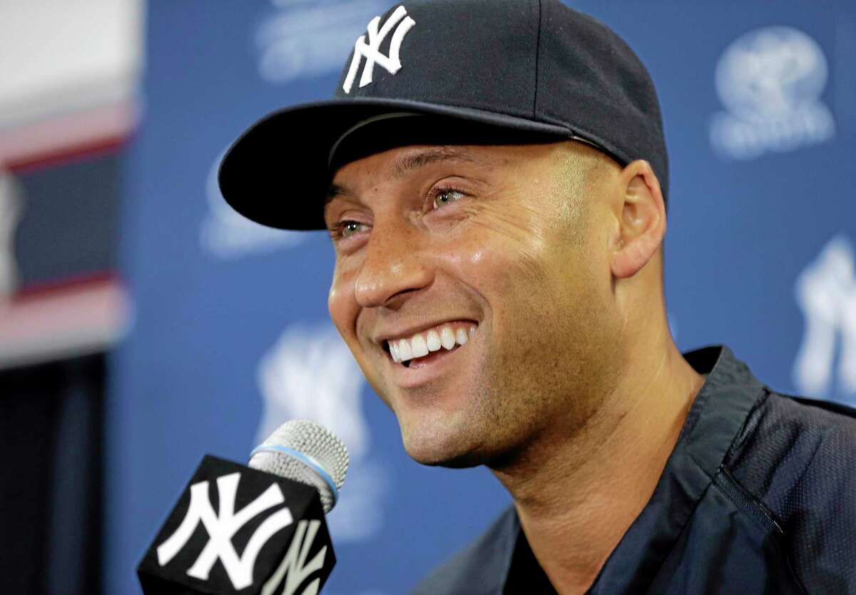New York Yankees shortstop Derek Jeter smiles during a news conference Wednesday in Tampa, Fla. Jeter has announced he will retire at the end of the 2014 season.