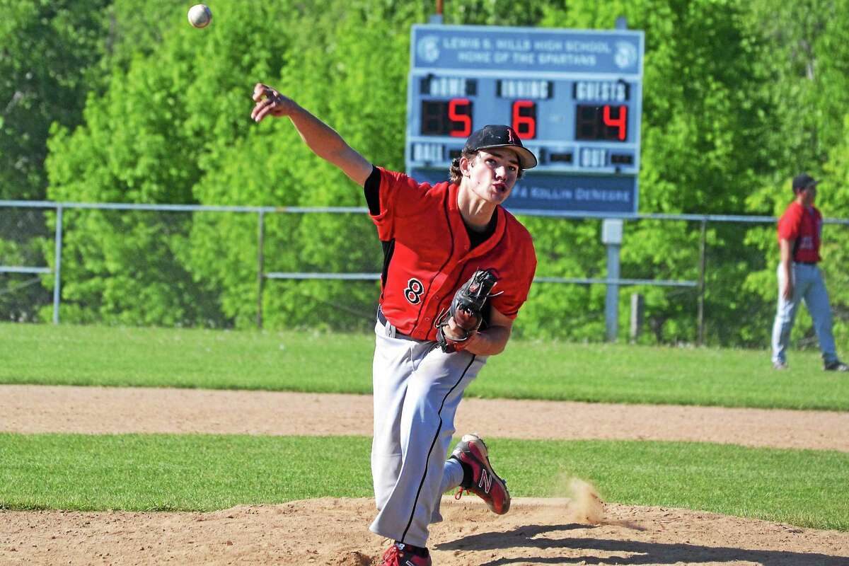 Northwestern’s Bryce Ramsay went the distance, striking out eight batters in the Highlandersís comeback win over Lewis Mills.