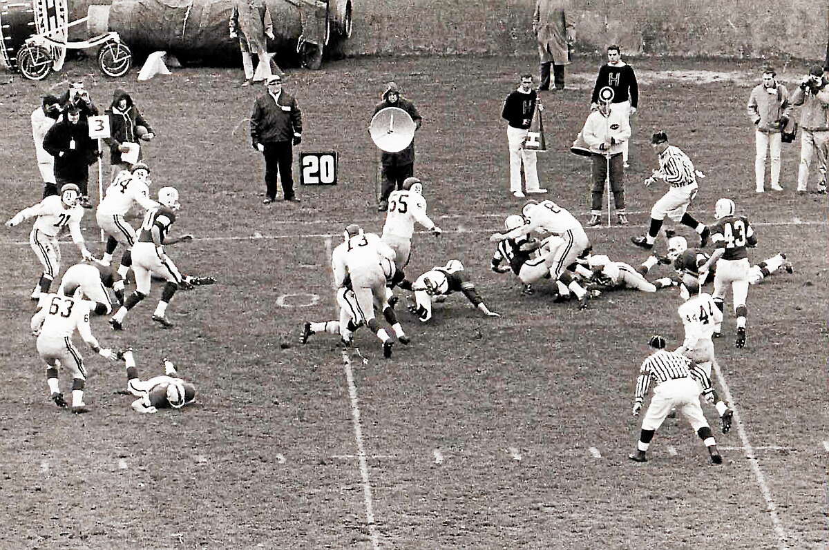 After “The Game,” originally scheduled for Nov. 23, 1963, was postponed following the assassination of President John F. Kennedy, Yale and Harvard eventually played at the Yale Bowl on Nov. 30, 1963. The Elis won 20-6.