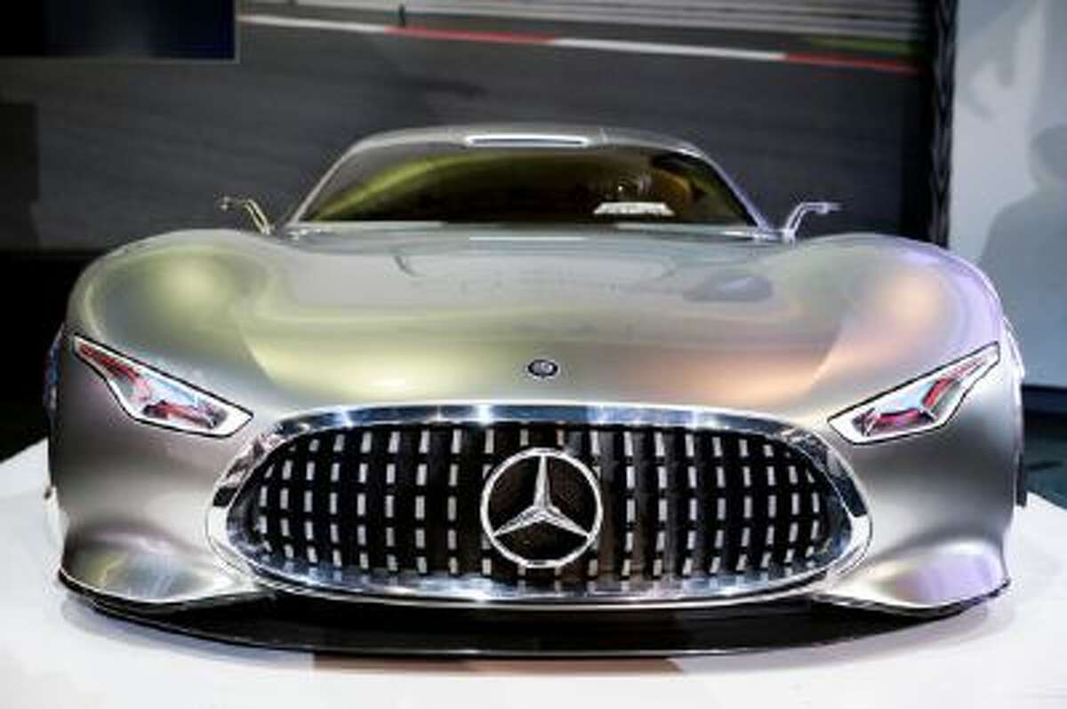 The Mercedes-Benz AMG Vision Gran Turismo concept vehicle is introduced at the Los Angeles Auto Show on Nov. 20, 2013, in Los Angeles.