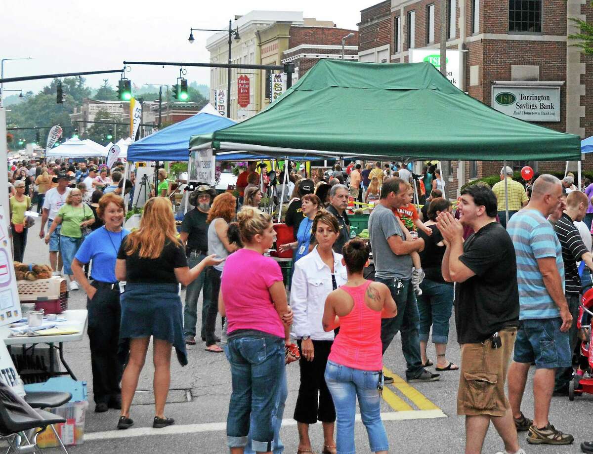 Crowds lined the street during Torrington’s Main Street Marketplace in August 2013.
