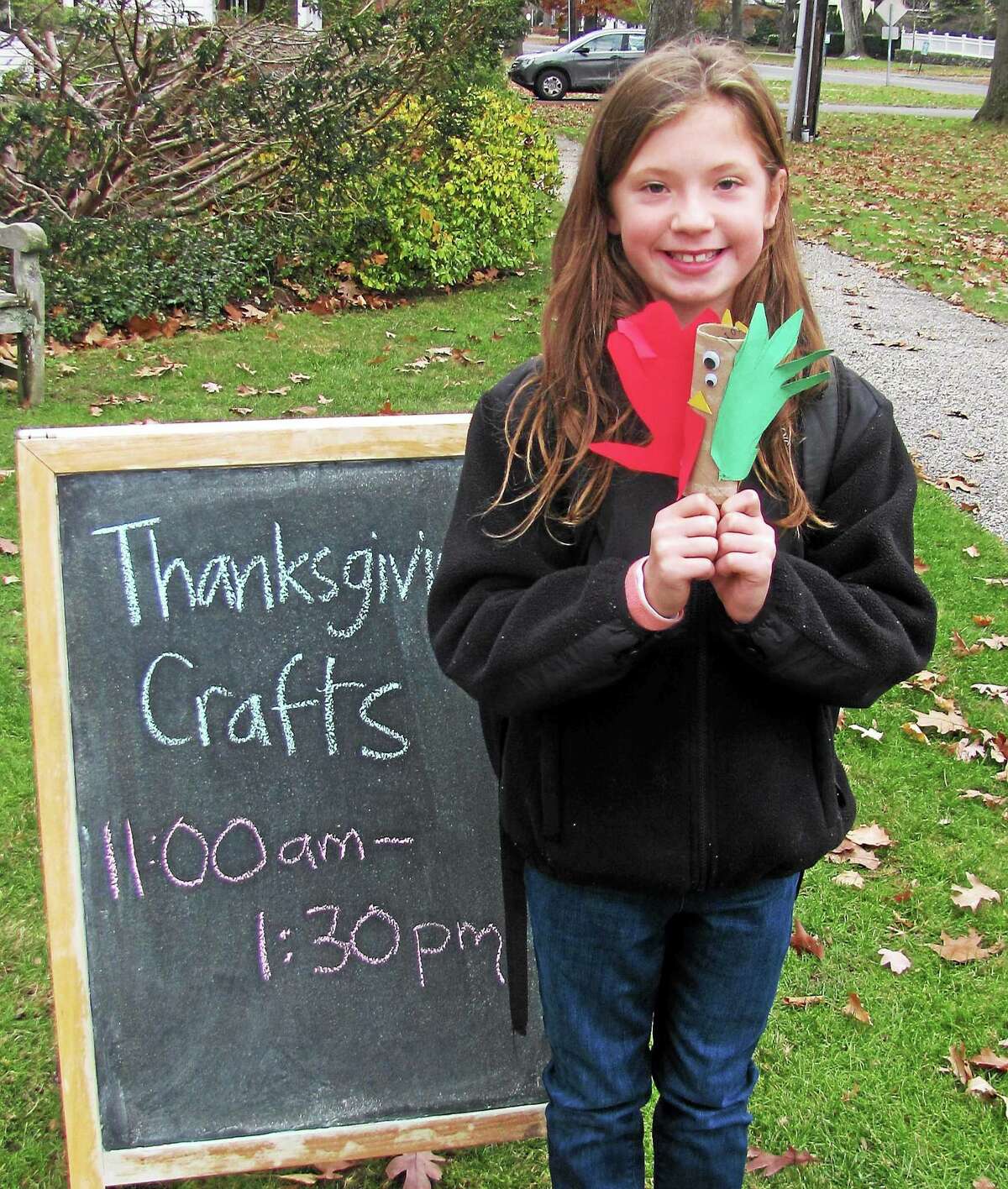 The Litchfield Historical Society hosted a Thanksgiving crafts workshop Sunday at the Litchfield History museum, allowing families to create hand-made items incluing a turkey with hand-cut tail feathers, a pumpkin and a thankful wreath.