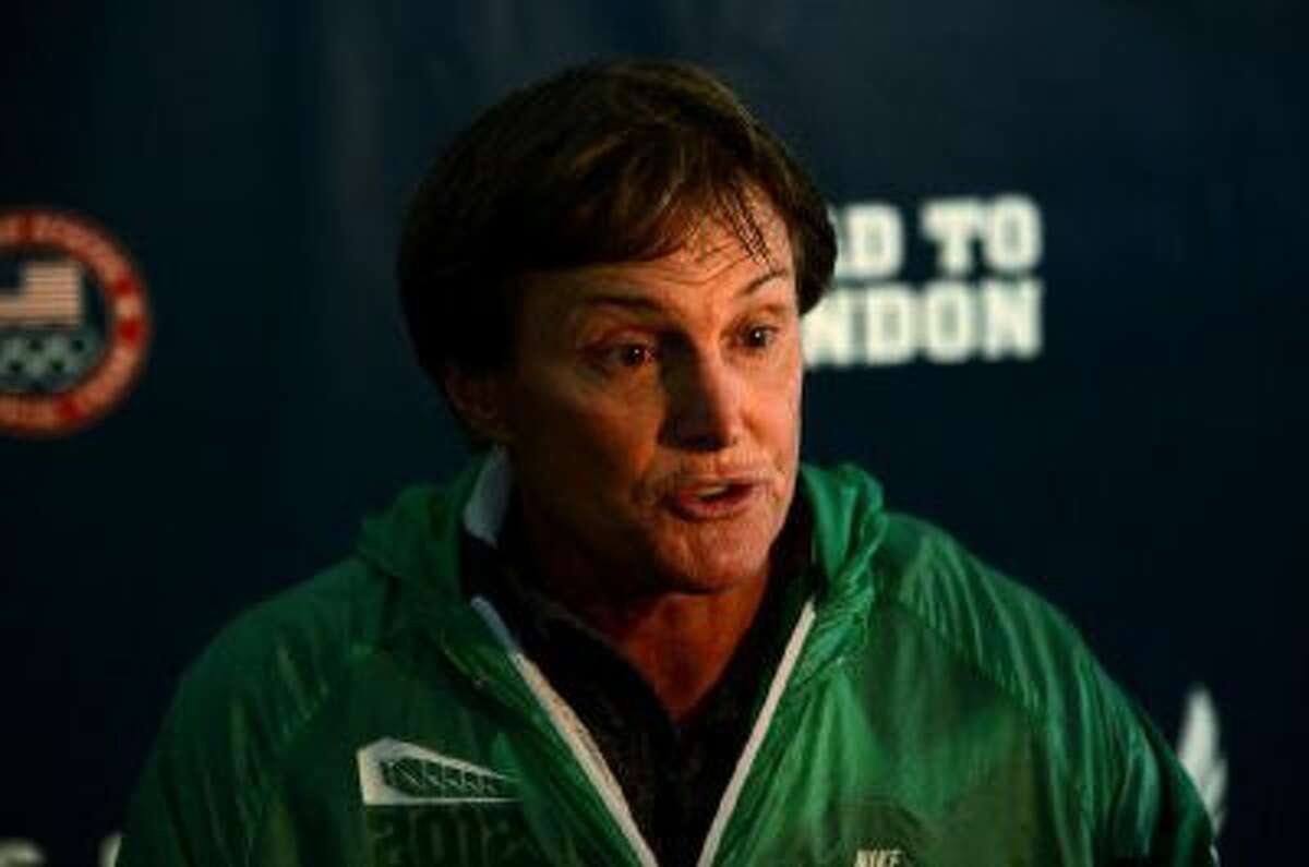Former Olympian Bruce Jenner speaks to the media during Day One of the 2012 U.S. Olympic Track & Field Team Trials at Hayward Field on June 22, 2012 in Eugene, Oregon.
