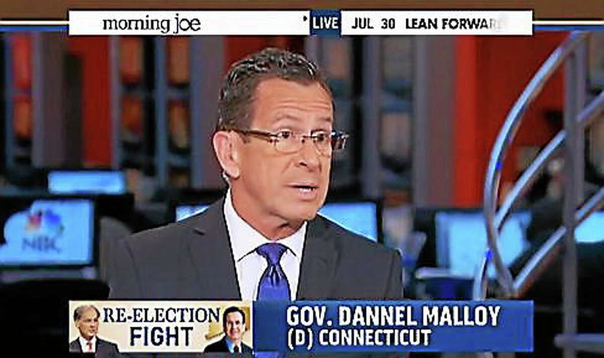 Gov. Dannel Malloy. Screen capture courtesy of CT News Junkie