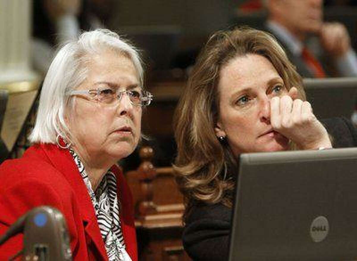 Assemblywoman Bonnie Lowenthal, D-Long Beach, left, is author of AB 1291. At right is Betsy Butler, D-Marina del Rey. (AP Photo)