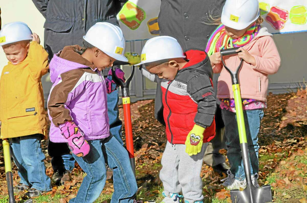 The children helpers from Brooker Memorial’s Child Care Center, (left to right) Andrew Vanormer, Maraih Machado, Jeremiah Drumwright, and Juliana Wood.